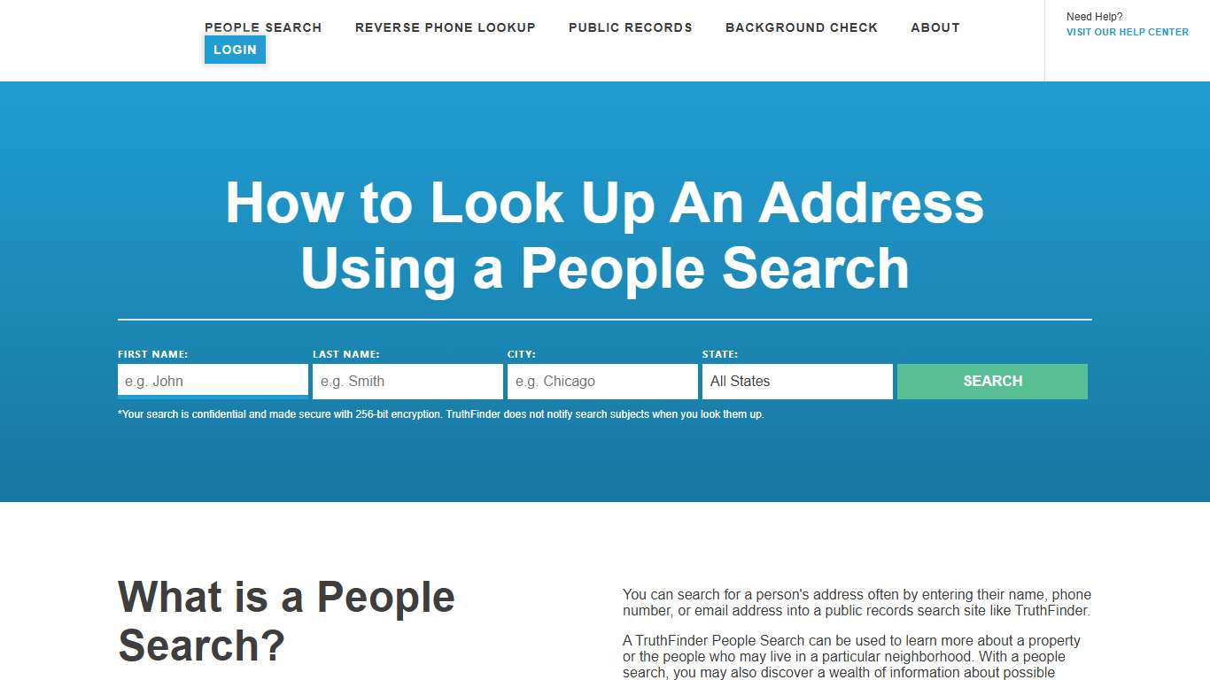 Address Lookup - Find Someone's Address With A People Search TruthFinder
